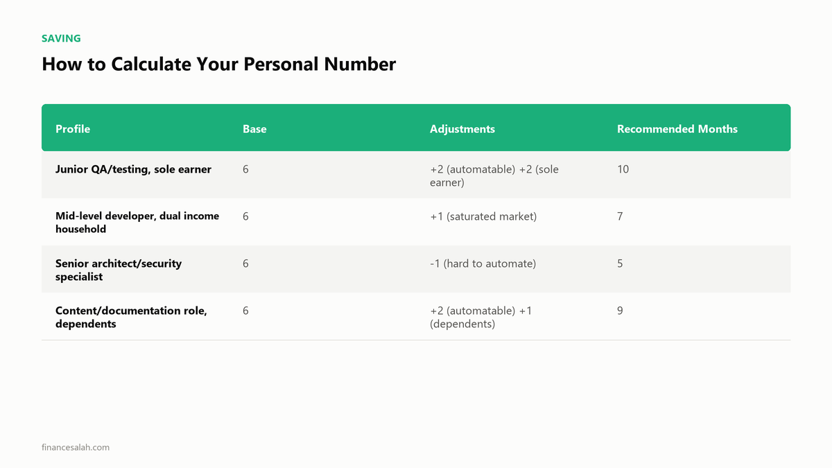 How to Calculate Your Personal Number — key details from the FinanceSalah guide on Emergency Fund for IT Layoffs in India: How Many Months You Need