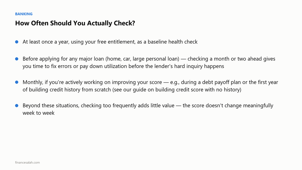 How Often Should You Actually Check? — key details from the FinanceSalah guide on How to Check Your CIBIL Score for Free in India