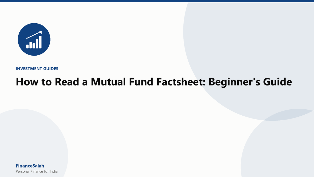How to Read a Mutual Fund Factsheet: Beginner's Guide